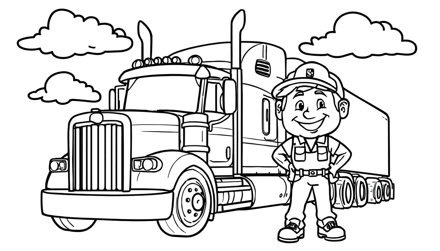 Big Rig Coloring Pack for Kids