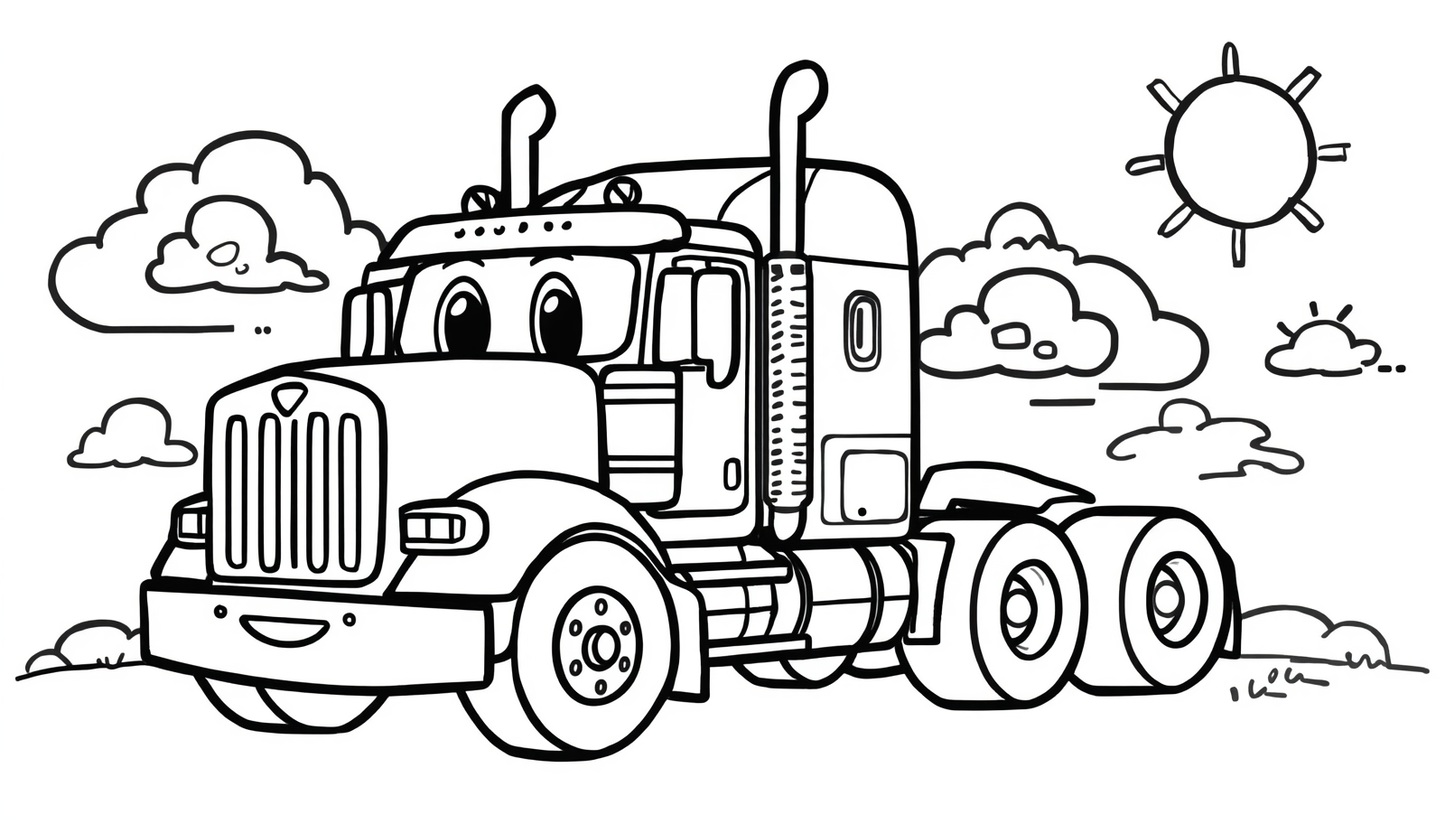Big Rig Coloring Pack for Kids