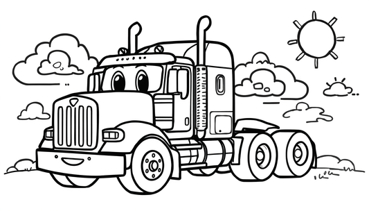 Big Rig Coloring Pack for Kids